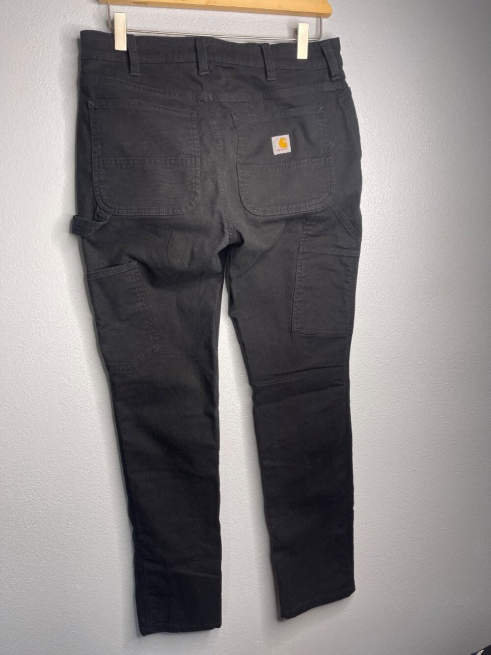 Carhartt Rugged Flex Relaxed Fit Canvas Work Pants Black Women Size 8R Utility - Picture 2 of 8